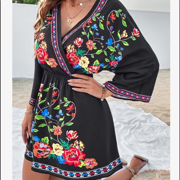 Boho Floral Print Dress - Picture 8 of 16